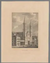 Heinrich Adam, Gezicht op de Ludwigskirche te München