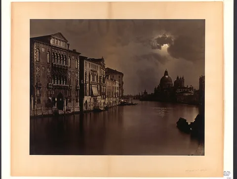 Carlo Naya, Night View of the Grand Canal, Venice