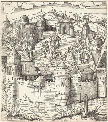 Leonhard Beck, Execution of a Man at a Market-Place of a Town