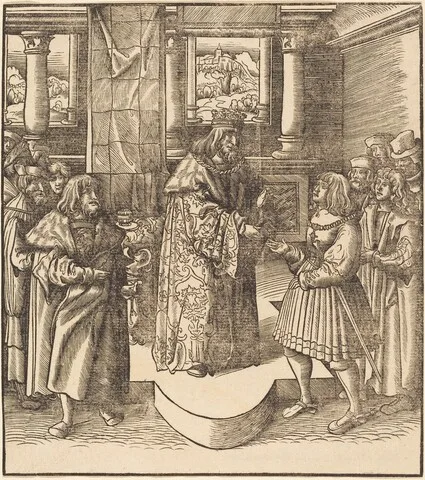 Leonhard Beck, The Old White King Sending His Messengers to Portugal