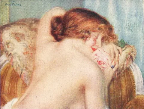 Abel Faivre, reclining nude