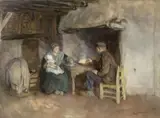 Albert Neuhuys, Middagmaal in een boerengezin