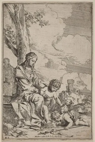 Giulio Carpioni, The Virgin and Child with Saint John the Baptist