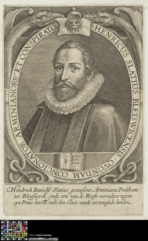 Crispijn van de Passe the Elder, Portrait of Hendrick Danielsz Slatius, Netherlands remonstrant preacher
