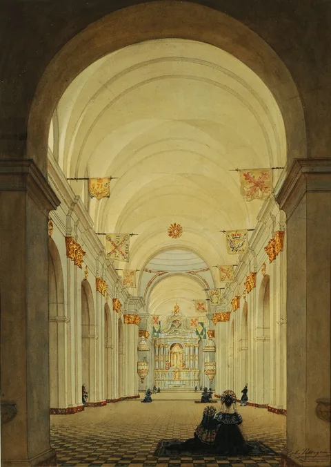 Charles Pellegrini, Interior of the Cathedral of Buenos Aires