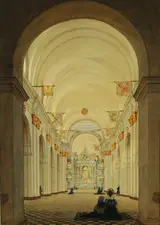 Charles Pellegrini, Interior of the Cathedral of Buenos Aires