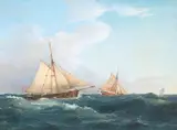 Carl Frederik Sørensen, A customs cutter passing a cutter.