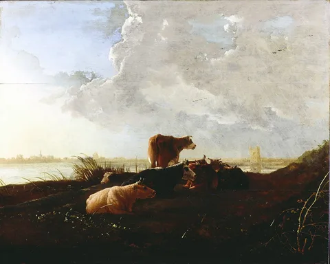 Jacob van Strij, Cattle near a River