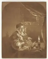 Cornelis Ploos van Amstel, Jonge vrouw met een brief