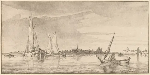 Cornelis Ploos van Amstel, River with Town