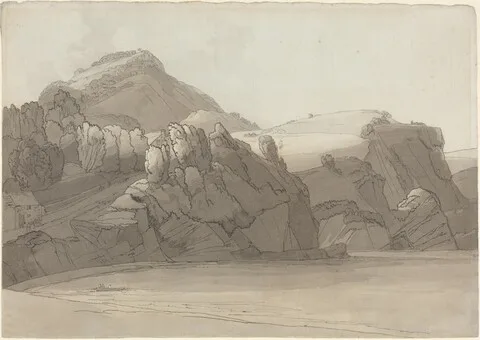 Francis Towne, A Rocky Shore at Coombmartin, Devon (Combe Martin Bay)