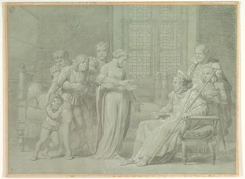 Pelagio Palagi, King Charles VIII of France with the Dying Gian Galeazzo Sforza at Pavia