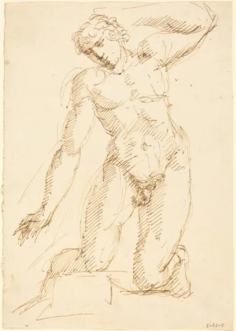 Pelagio Palagi, A Male Nude Kneeling