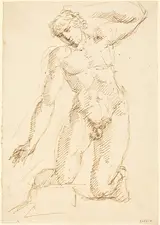 Pelagio Palagi, A Male Nude Kneeling