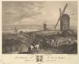 Balthasar Anton Dunker, The Three Windmills (Les Trois Moulins) after a painting in the collection of the Duc de Praslin