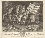 Balthasar Anton Dunker, Concert of Cats, after the painting in the collection of the Duc de Choiseul