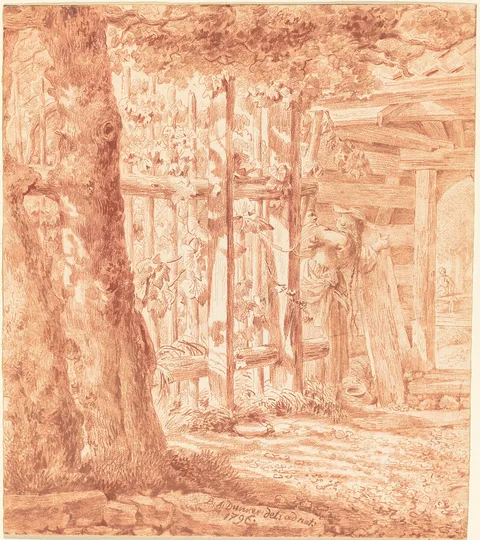 Balthasar Anton Dunker, Encounter by the Garden Fence