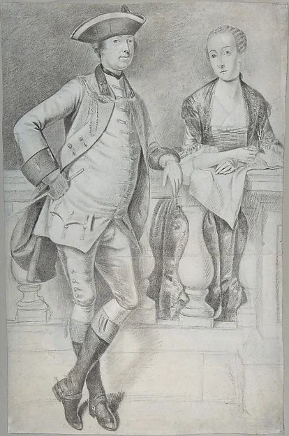 Arthur Devis, Study for a Portrait of an Officer and His Wife