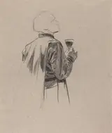 Charles Louis Müller, A Bearded Gentleman with a Glass of Wine