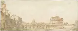 Giuseppe Zocchi, View of Rome with the Dome of Saint Peter's and the Castel Sant' Angelo
