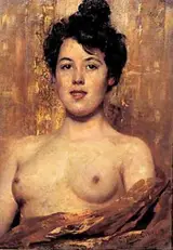 Cesare Tallone, Half nude woman