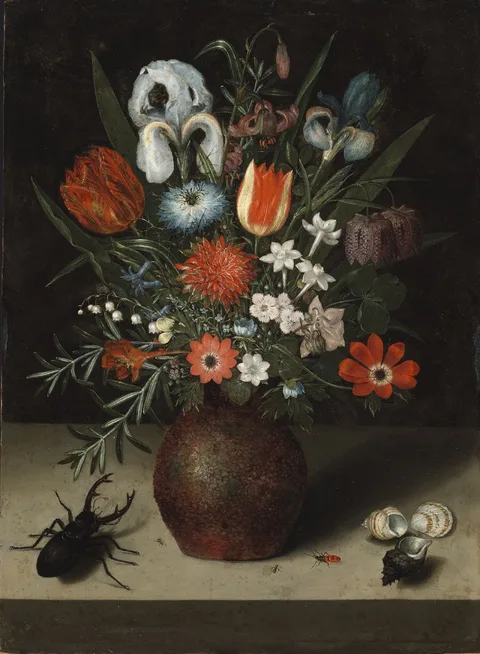Peter Binoit, Flowers in a Vase