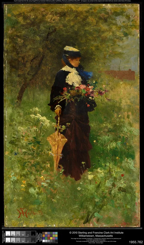 Ferdinand Heilbuth, Woman with Flowers