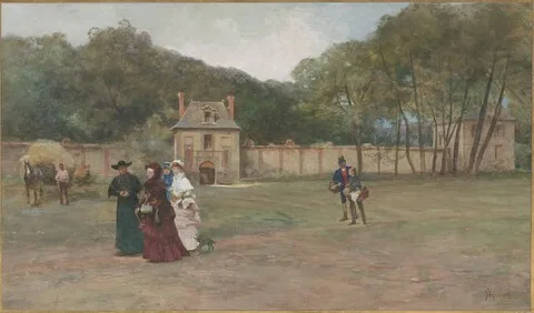 Ferdinand Heilbuth, Promenade near a French Country Estate