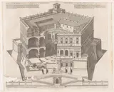 Francesco Villamena, Farnese Palace, from "Speculum Romanae Magnificentiae"