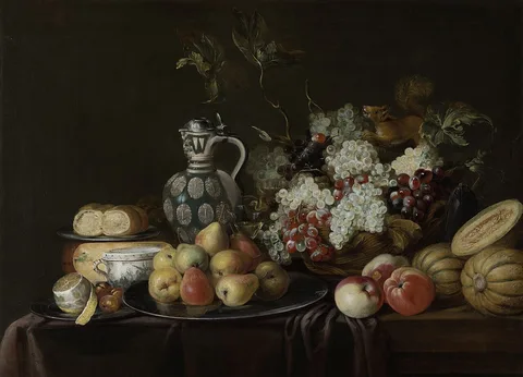 Andreas Stech, Still life with a squirrel.