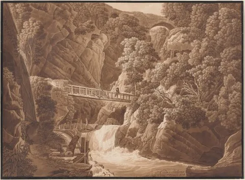 Peter Birmann, L'Orido a Bellano sul Lago di Como (The Orrido di Bellano near Lake Como)