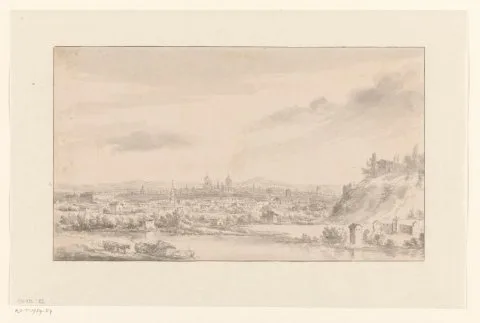 Jacob de Heusch, Gezicht op Rome