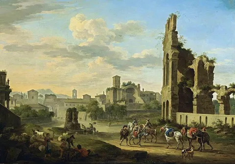 Jacob de Heusch, Rome: A View of the Forum Romanum