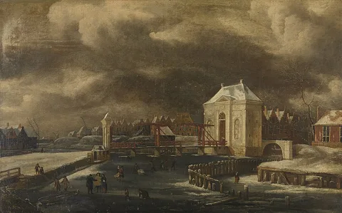 Jan van Kessel, The Heiligewegspoort in Amsterdam in Winter
