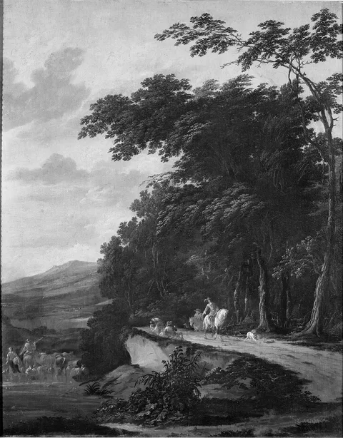 Jan van Kessel, Landscape with Figures and Cattle