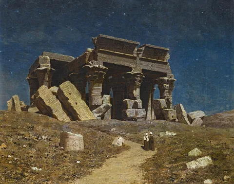 Ivan Fedorovich Choultsé, The ruined temple of Kom Ombo, Egypt