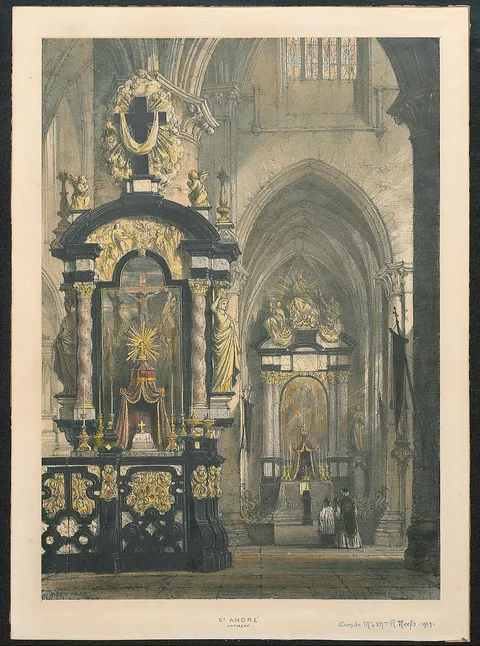 Joseph Nash, Interior of the Saint Andrew Church in Antwerpen