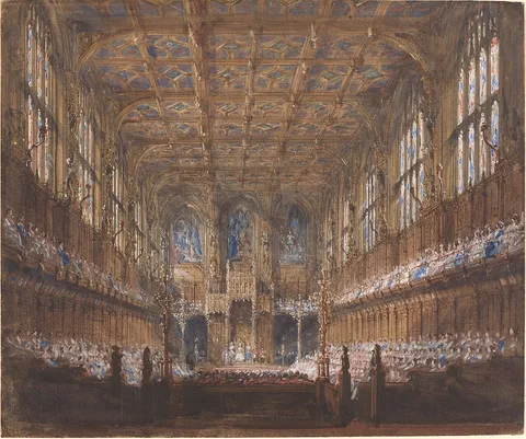 Joseph Nash, The State Opening of Parliament in the Rebuilt House of Lords
