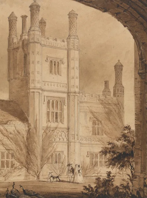 Joseph Nash, The Tower of the Manor House, East Barsham, Norfolk