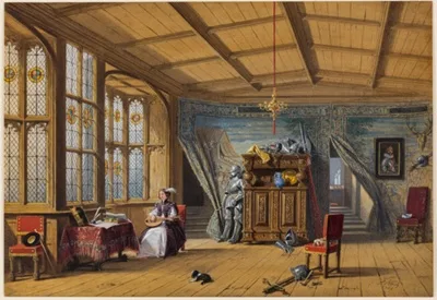 Joseph Nash, Room Leading to the Chapel, Knowle, Kent