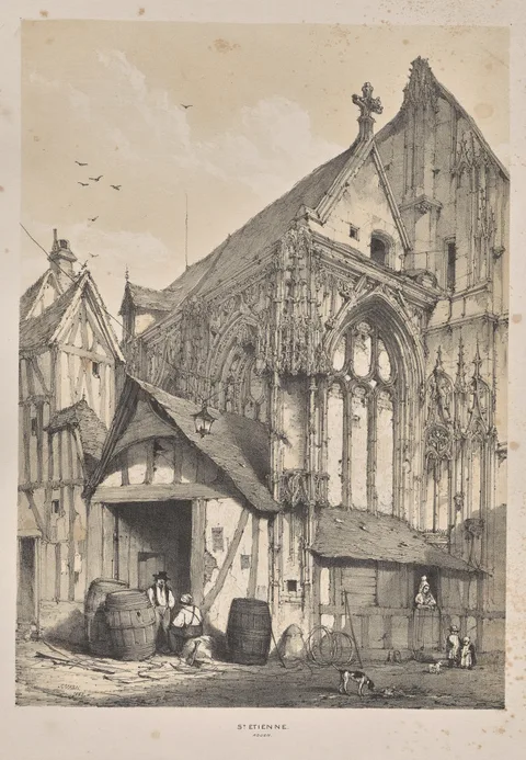 Joseph Nash, Architecture of the Middle Ages:  St. Etienne, Rouen