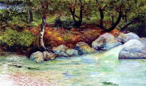 Joaquín Clausell, Landscape with forest and river