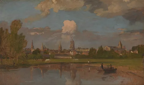 William Turner, Oxford from the River with Christ Church in the Foreground