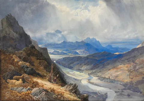 William Turner, A View from Moel Cynwich: Looking Over the Vale of Afon Mawddach and Toward Cader Idris