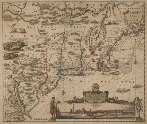 Justus Danckerts, Novi Belgii Novaeque Angliae nec non Pennsylvaniae et partis Virginiae tabula multis in locis emendata