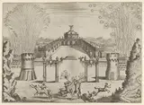 Melchior Küsel, Pantomime with fireworks performed for the marriage of Emperor Leopold I to the Infanta Margarita of Spain in Vienna, 1666