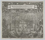 Melchior Küsel, Fireworks celebrating the marriage of Emperor Leopold I and Margarita, Vienna 1666
