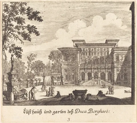 Melchior Küsel, Borghese Palace and Gardens