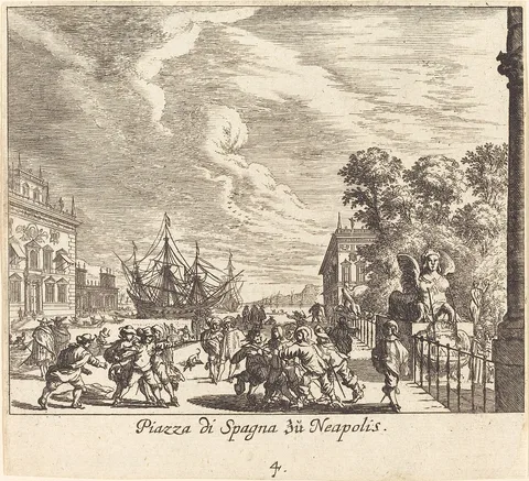 Melchior Küsel, Piazza di Spagna, Naples