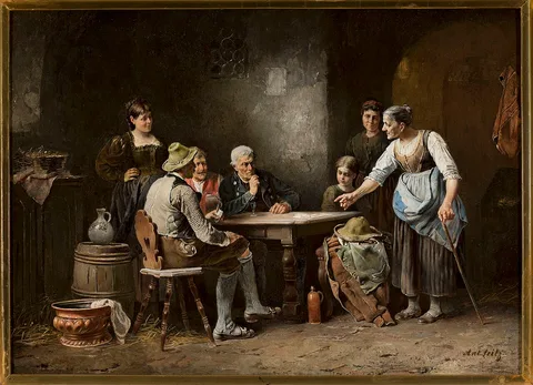 Anton Seitz, Scene at the inn.